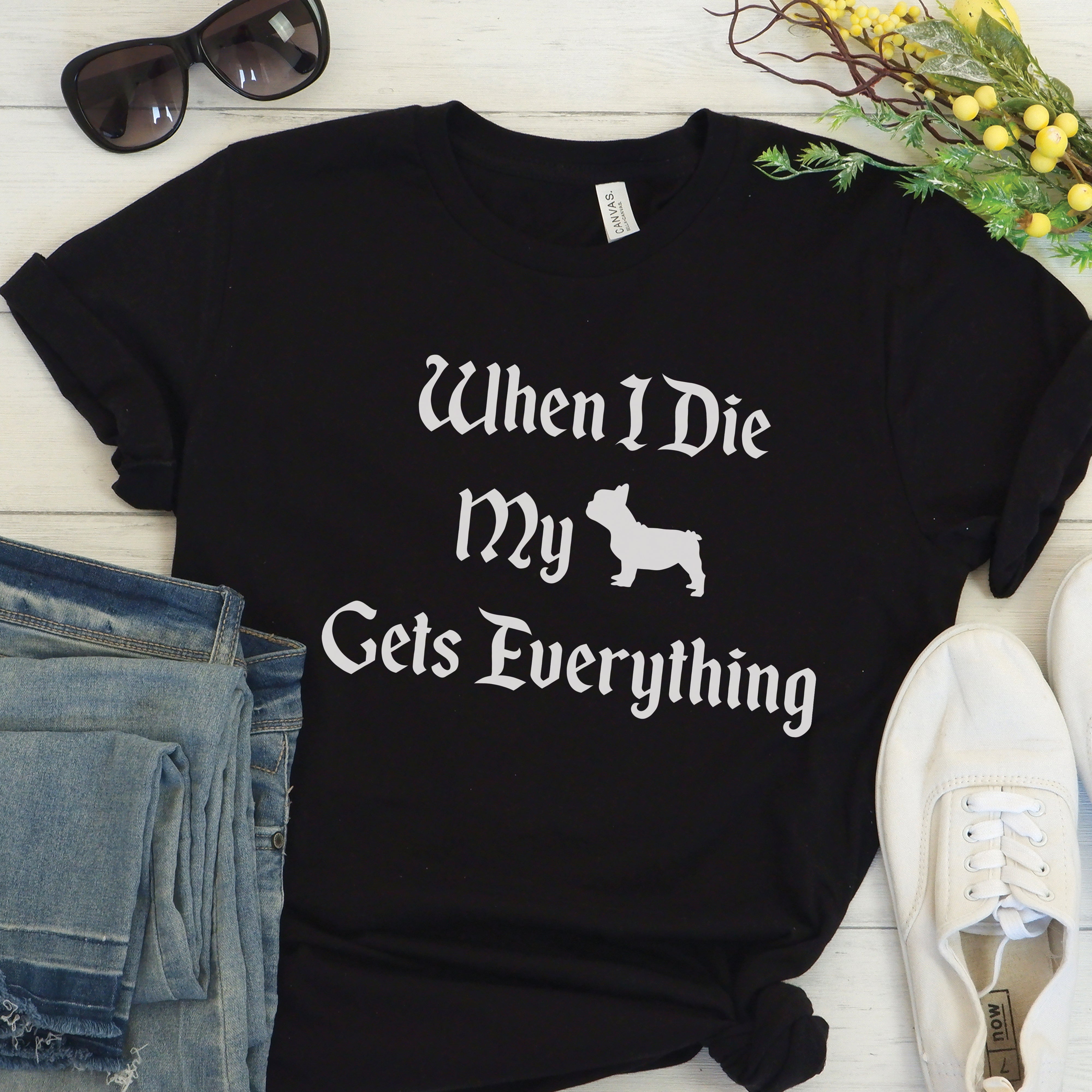 King French Bulldog - Durable Unisex T-shirt Pet Owner Apparel