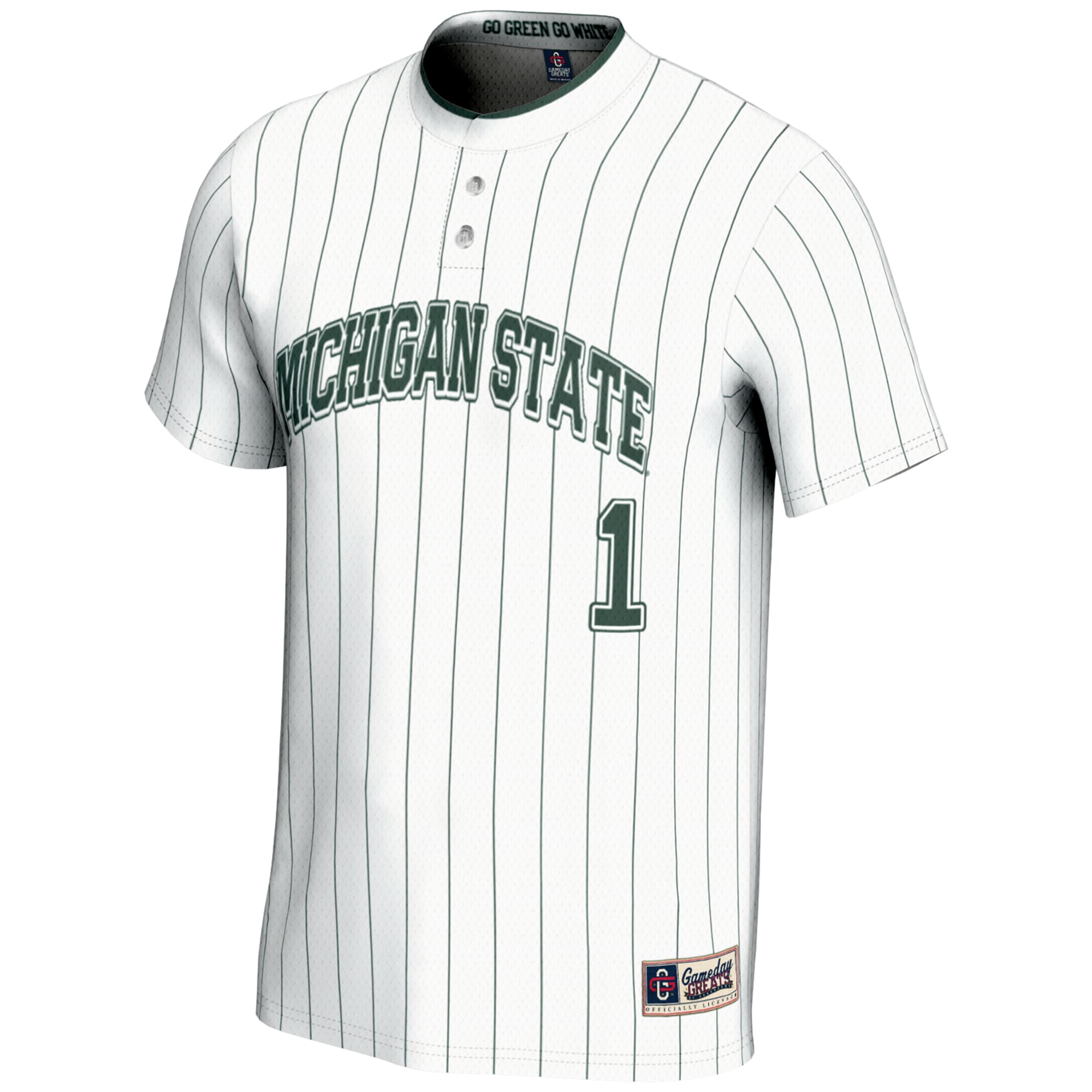 [DDG] Michigan State Spartans GameDay Greats Lightweight Softball Jersey - White