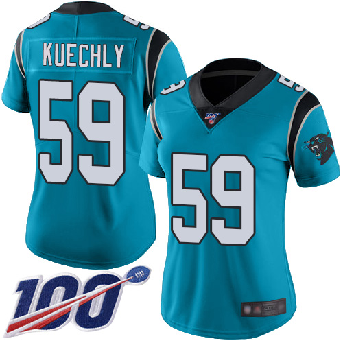 Authentic NFL Carolina Panthers #59 Luke Kuechly Blue Limited Jersey