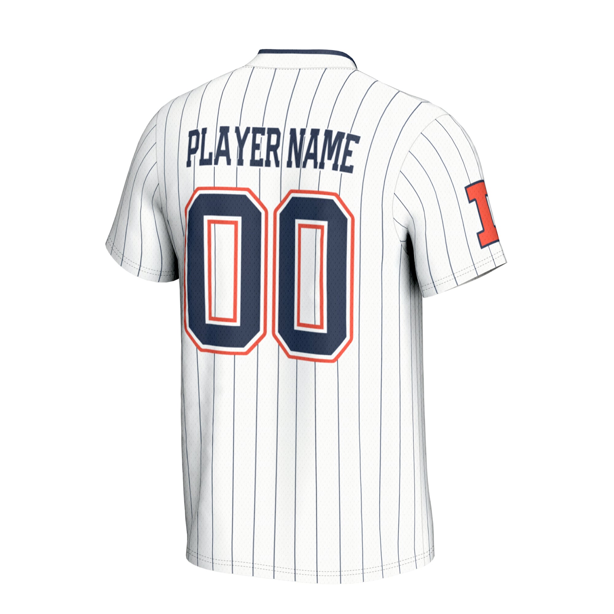 [NJP] Illinois Fighting Illini GameDay Greats Youth NIL Pick-A-Player Lightweight Collegiate Softball Fashion Jersey - White