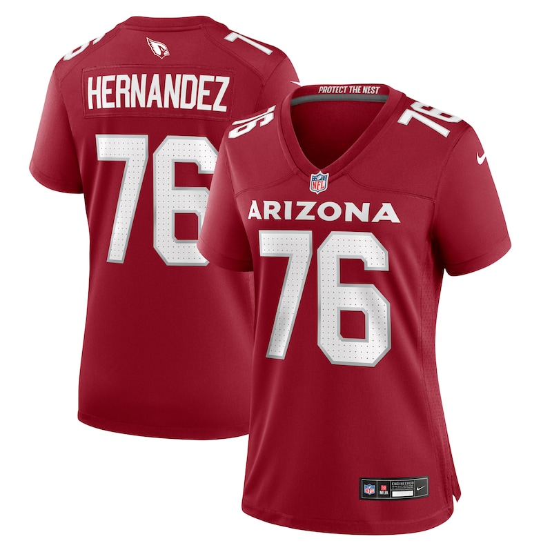 None Will Hernandez AZ Cardinals Sleek Elite Jersey Football Apparel