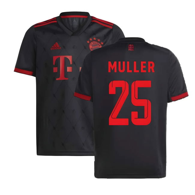 2022-2023 Bayern Munich Third Shirt - Kids (MULLER 25) Stretch Fabric