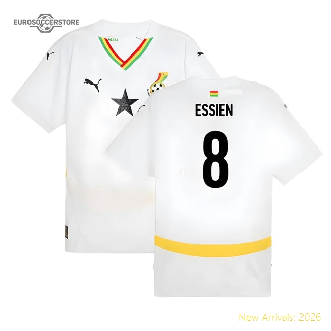 Ghana Essien 20242025 Home Authentic Shirt Quickdry Quickdry