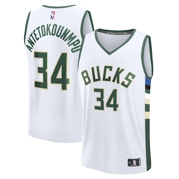 Giannis Antetokounmpo MIL Replica Jersey - high-quality modern - White