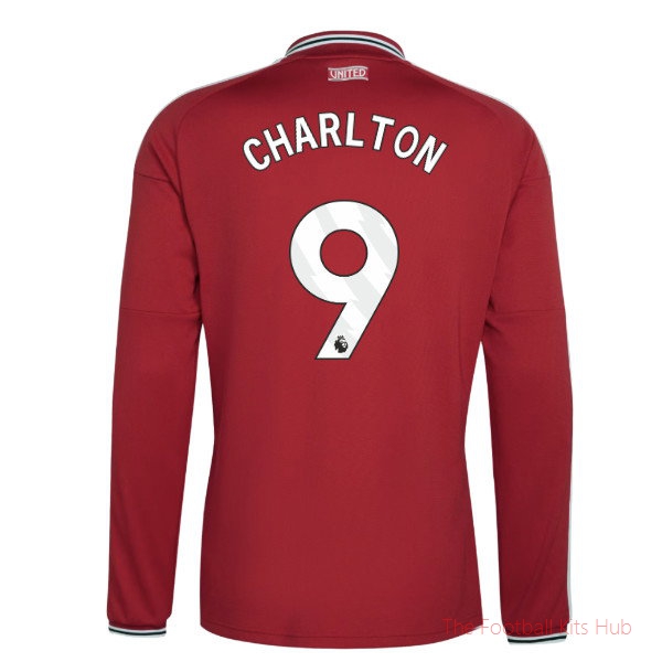 Charlton #9 2026-2027 Manchester United Long Sleeve Home Shirt