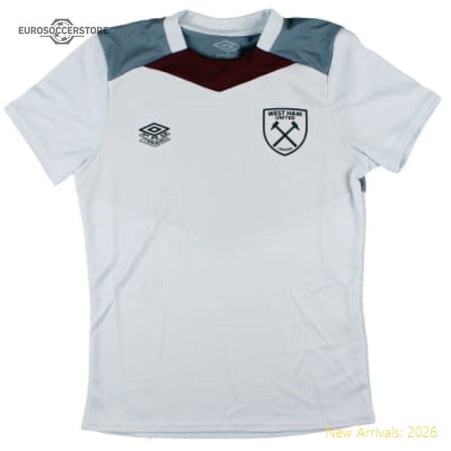 Official 2024-2025 West Ham Training Jersey (arctic Ice) - Kids