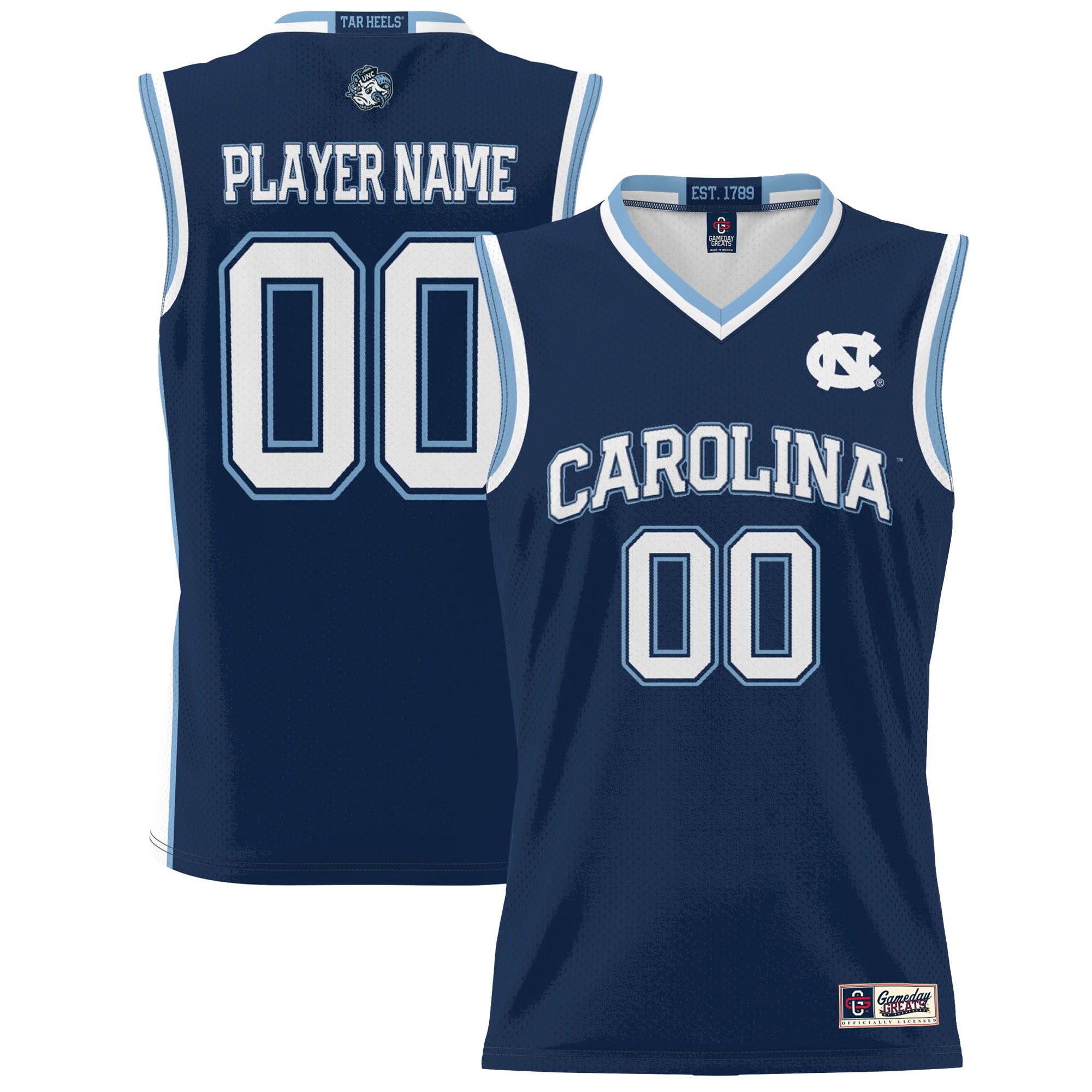 [NJP] North Carolina Tar Heels GameDay Greats NIL Pick-A-Player Lightweight Women's Basketball Jersey - Navy