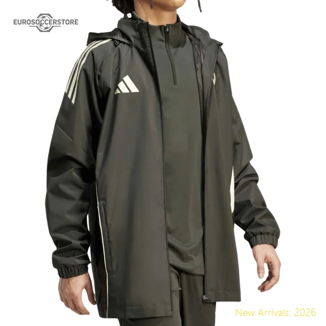 High-Quality 2025-2026 Real Madrid Allweather Jacket (Utility Grey)