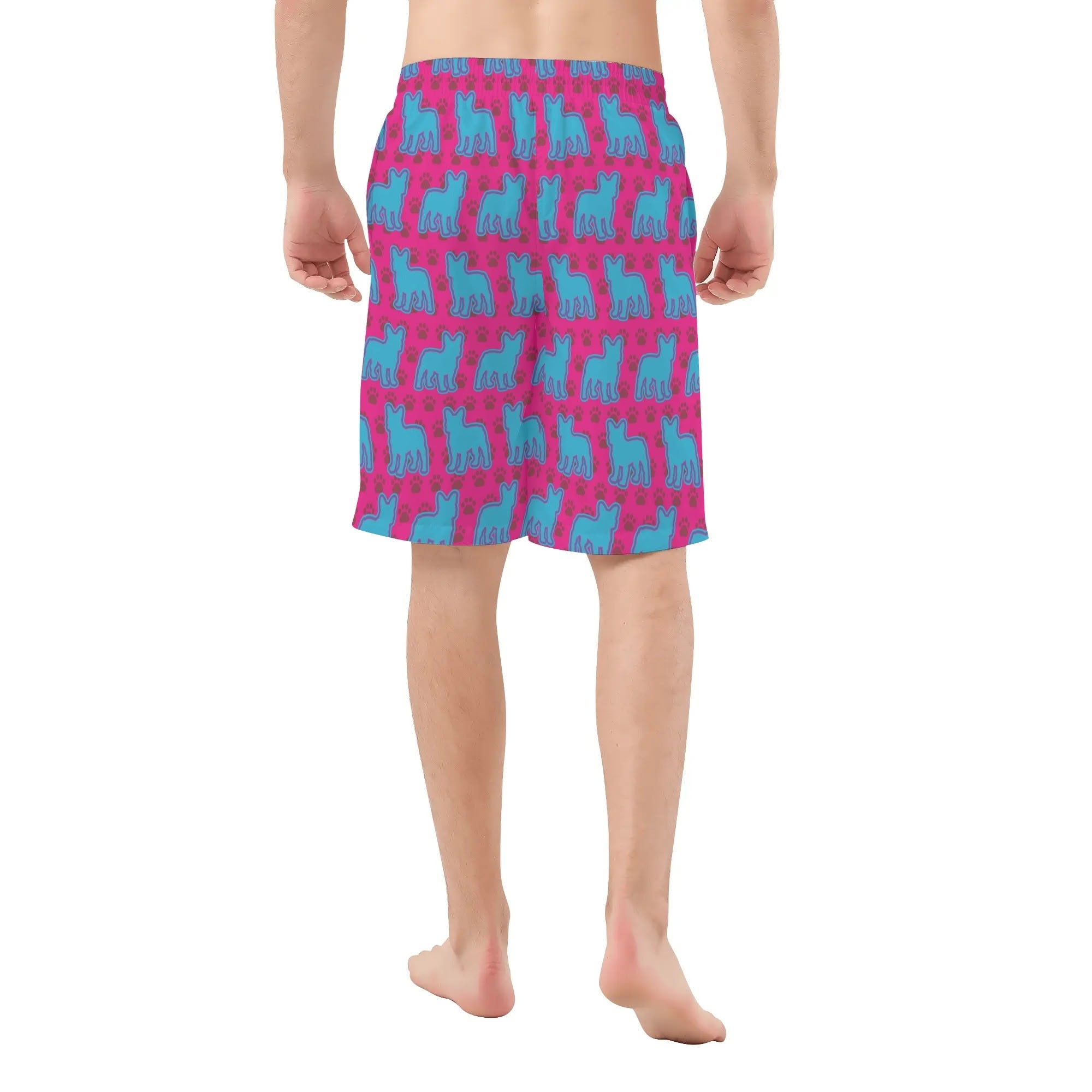 Stylish Blu - Mens All Over Print Shorts for Pet Enthusiasts Comfortable