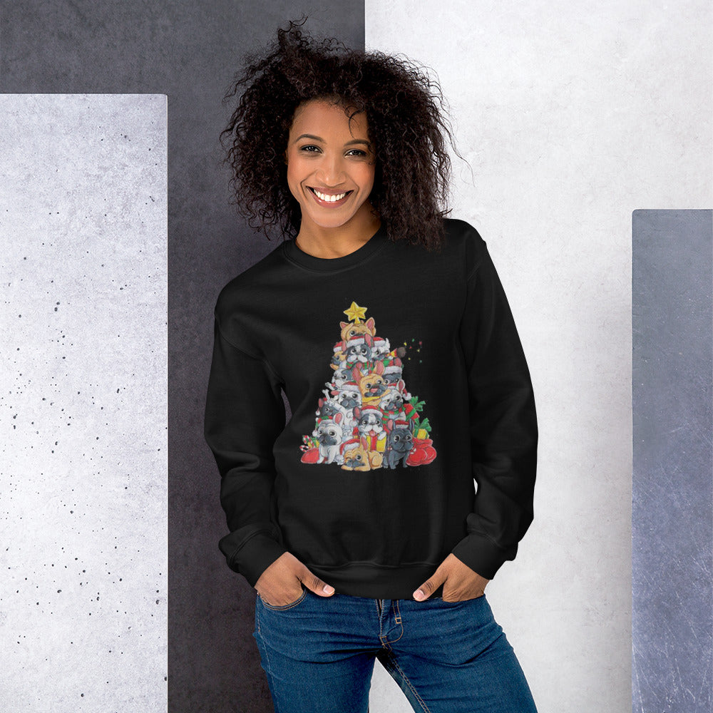 Minimal-Aesthetic Christmas Tree - Unisex Sweatshirt for Pet Enthusiasts