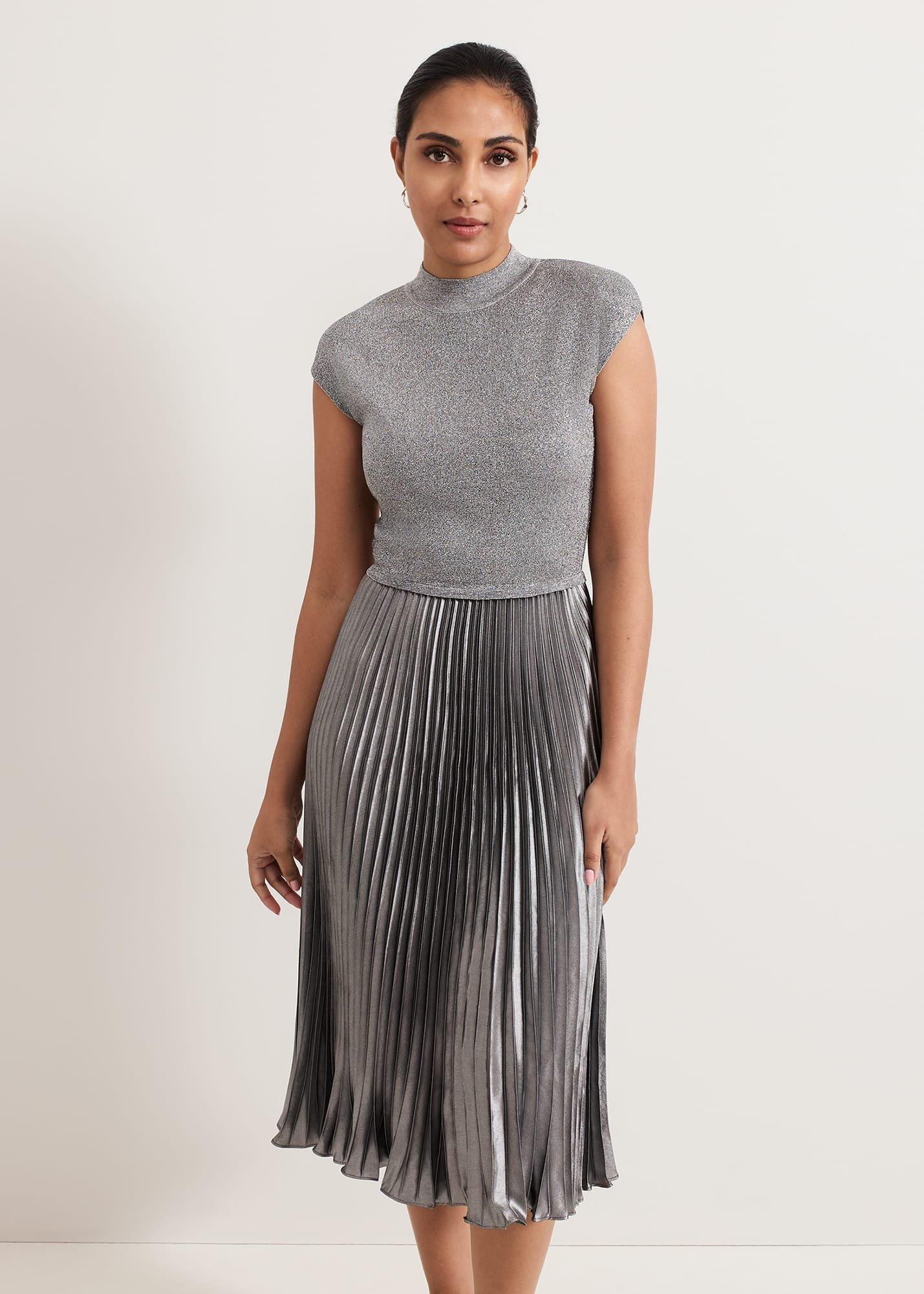 Petite Jayla Metallic Knit Dress