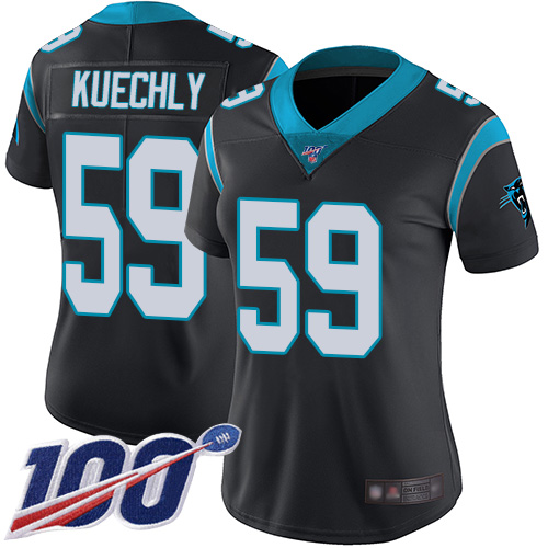 Premium NFL Carolina Panthers #59 Luke Kuechly Black Limited Jersey