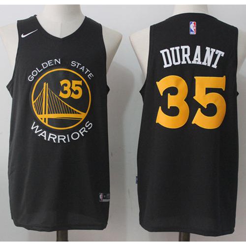Nike Warriors Black Kevin Durant #35 Jersey - Budget-Friendly