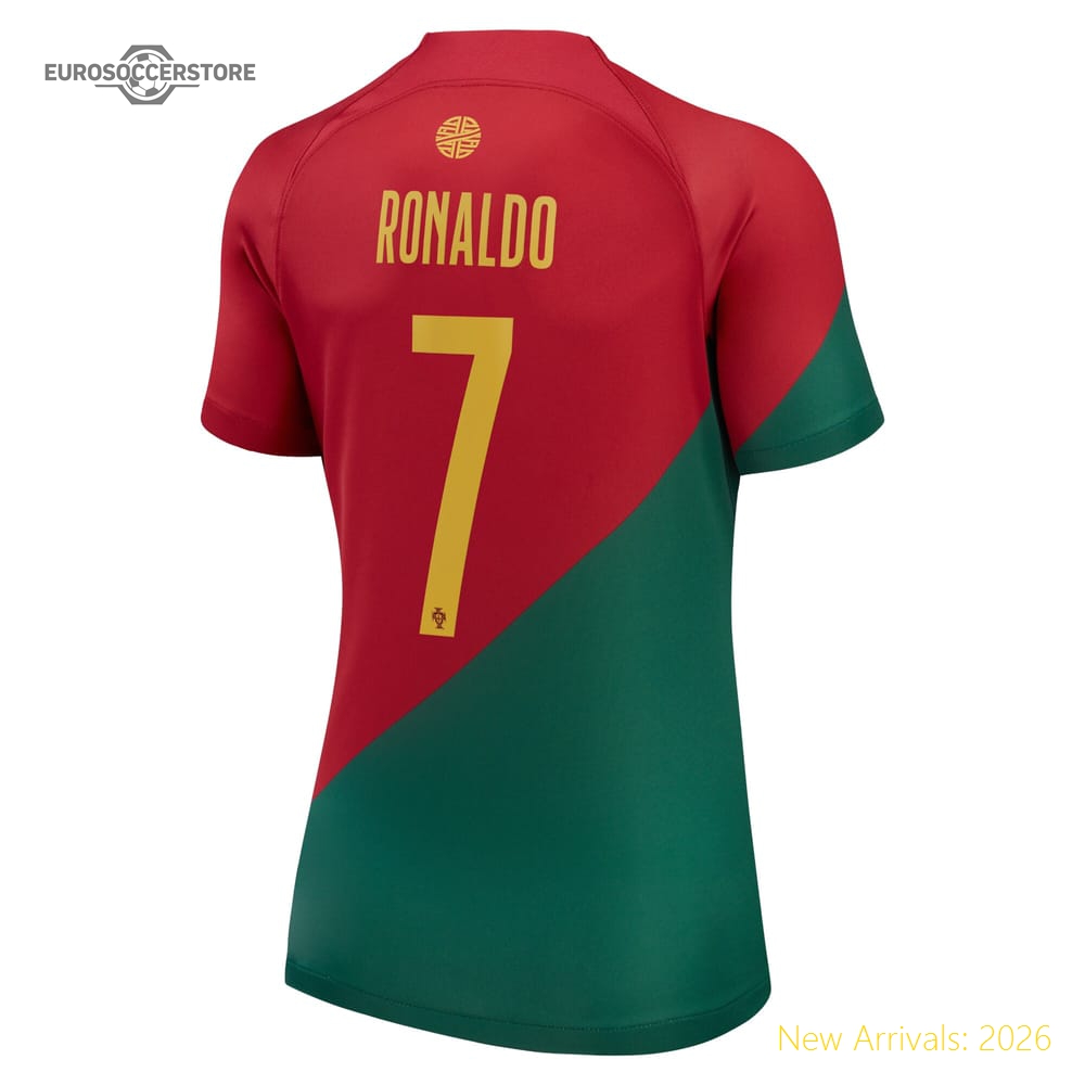 Women Por Ronaldo Portugal Home Premium-quality Home Jersey 2022