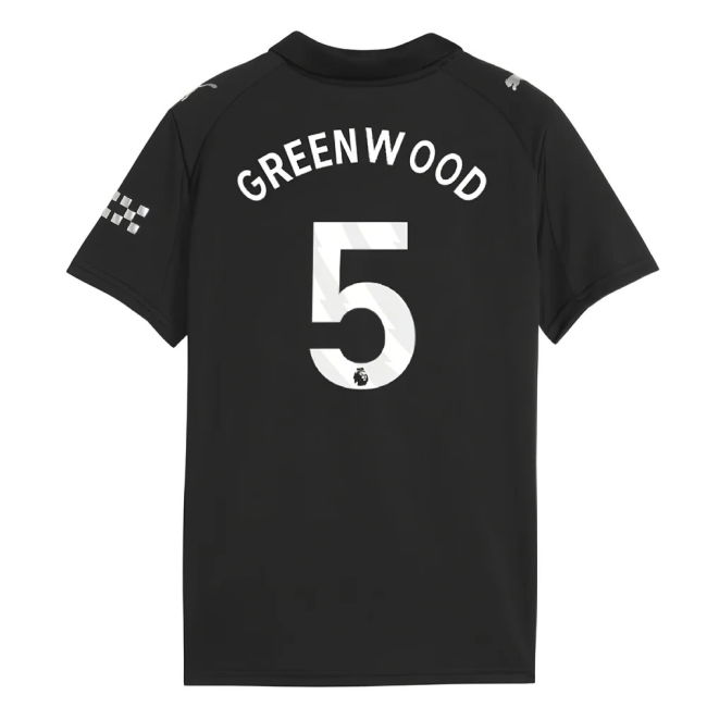 Football Man City Away Mini Kit Greenwood #5 Pro Series Enthusiast...