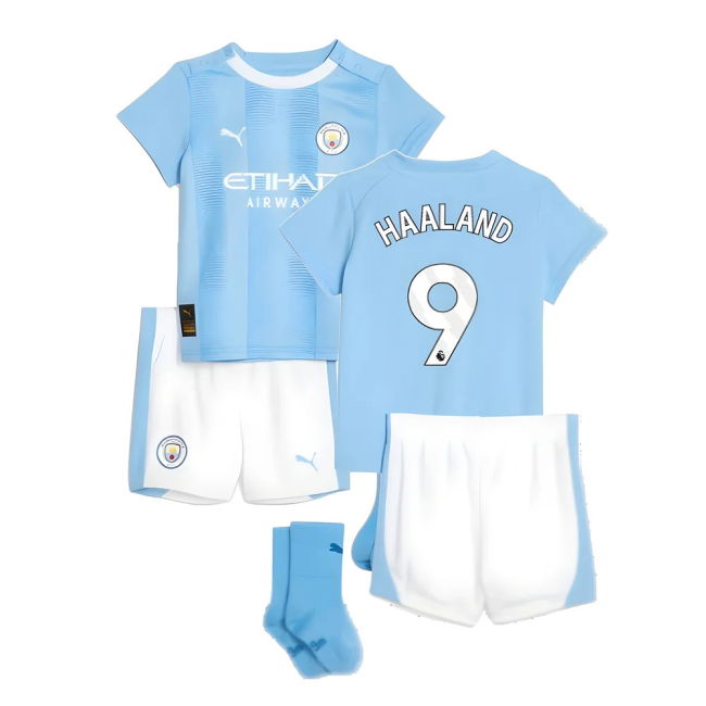 Man City Home Football Shirt 2023-20 Season HAALAND 9 L M