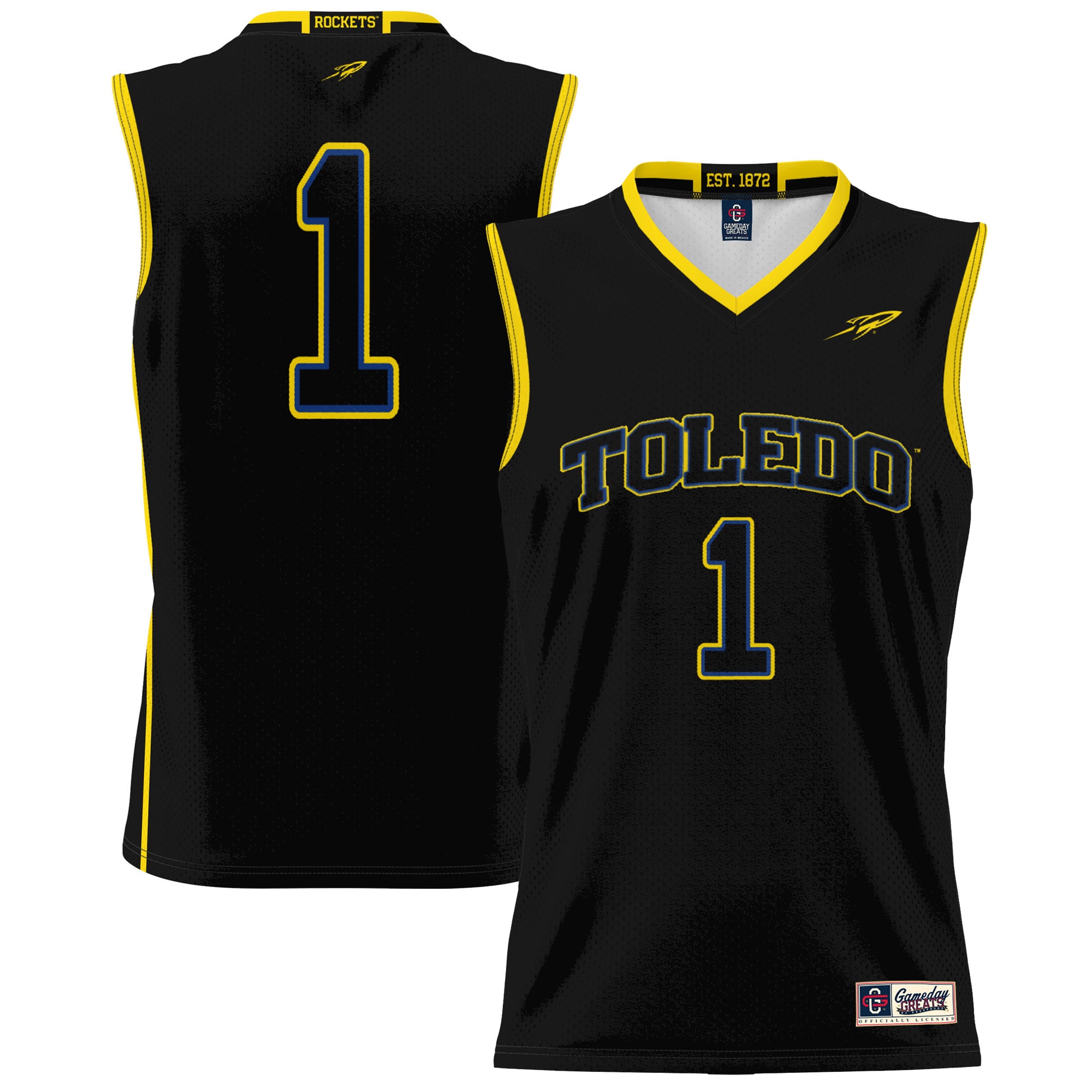 [DDG] Women's Toledo Rockets GameDay Greats Lightweight Basketball Jersey - Black