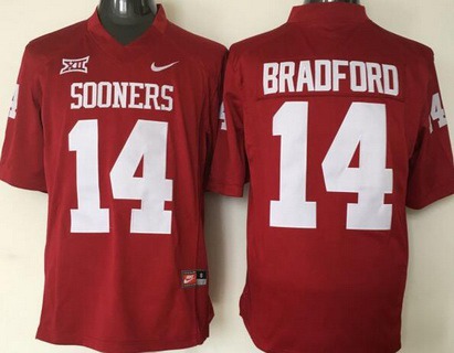 Men's OU OK Red 2024 game day Sam Bradford #14 authentic Jersey