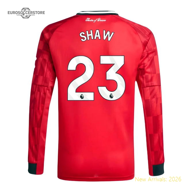 Man Utd Long Sleeve Home Kit 2025-2026 Fan Edition Jersey