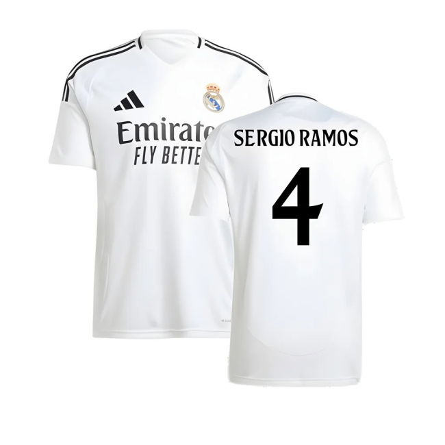 2024-2025 Real Madrid Home Football Shirt (Sergio Ramos 4)