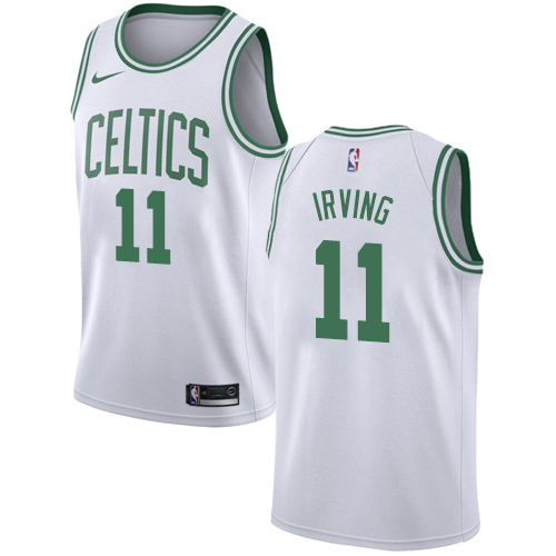 White Nike Kyrie Irving #11 Celtics Jersey - Breathable Material