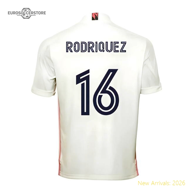 Fan-Favorite 2020-2021 Real Madrid Adidas Home Football Shirt (Rodriguez