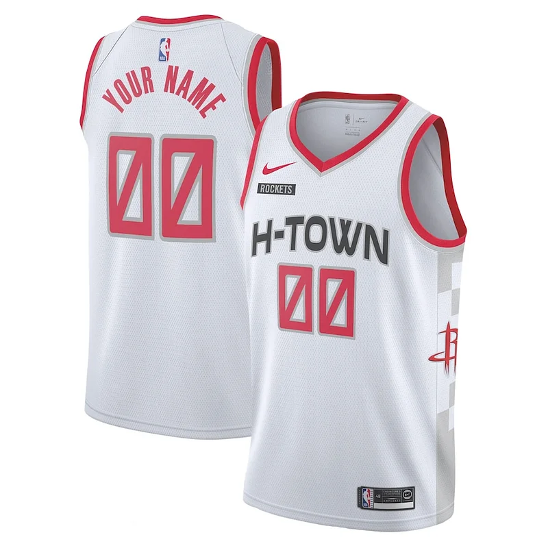 Houston Rockets Nike 2019/20 Swingman Custom Jersey White - City Edition