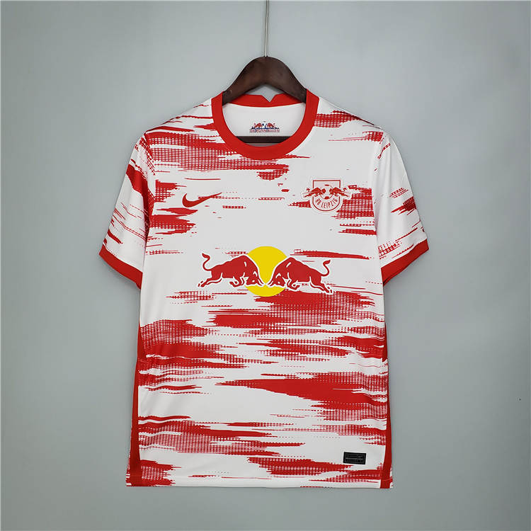 RB Leipzig 21-22 Home Kit Soccer Jersey RedWhite Football Shirt -