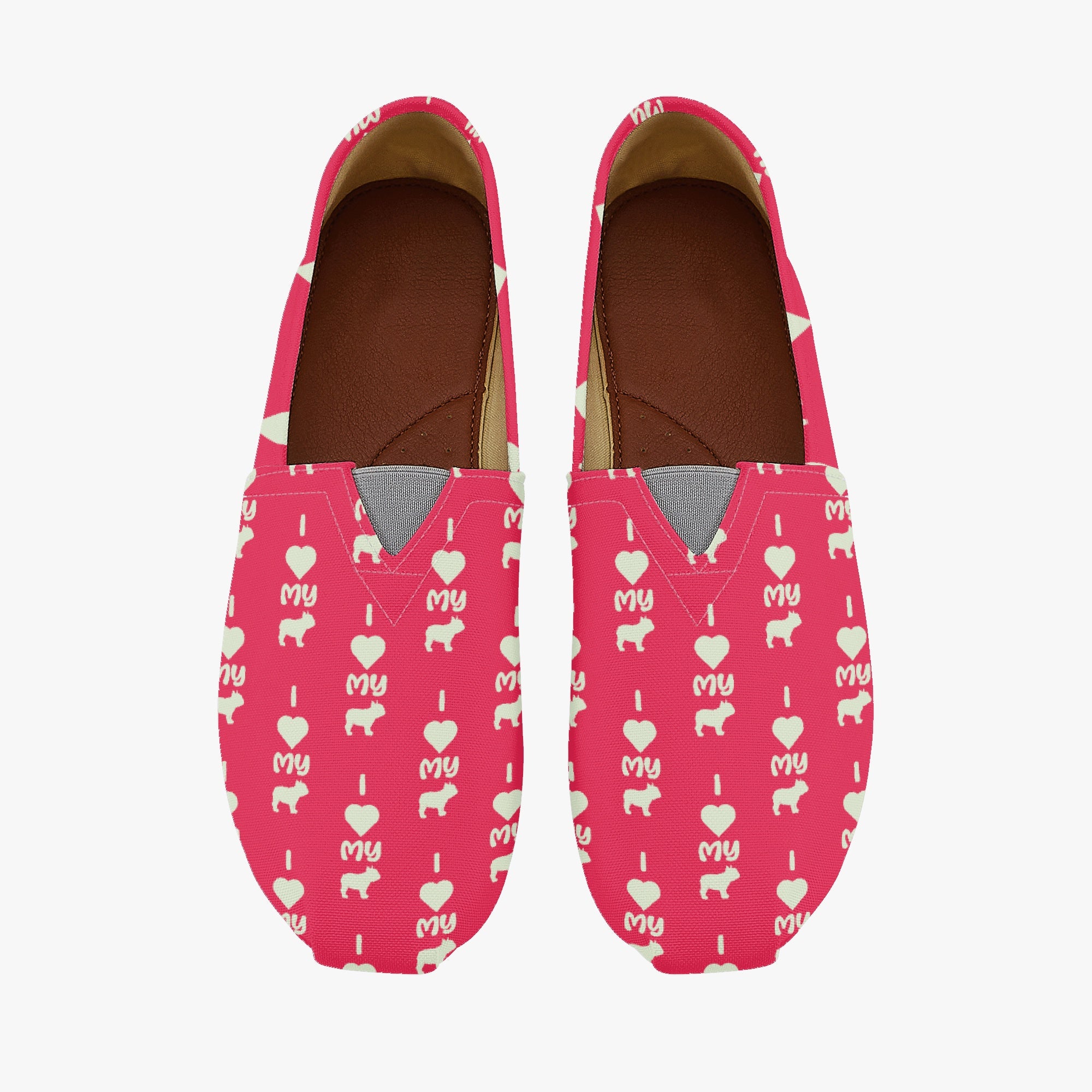 French Bulldog Cobalt Casual Canvas Shoes Frenchie Paw Protection