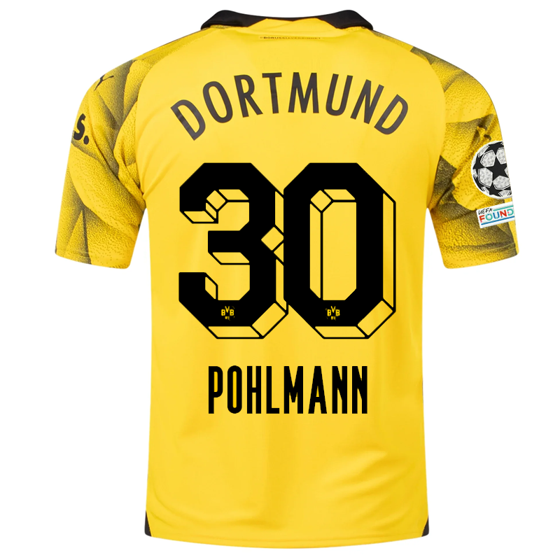 Borussia Dortmund Pohlmann 2023-2024 UCL Third Jersey – Authentic Shirt