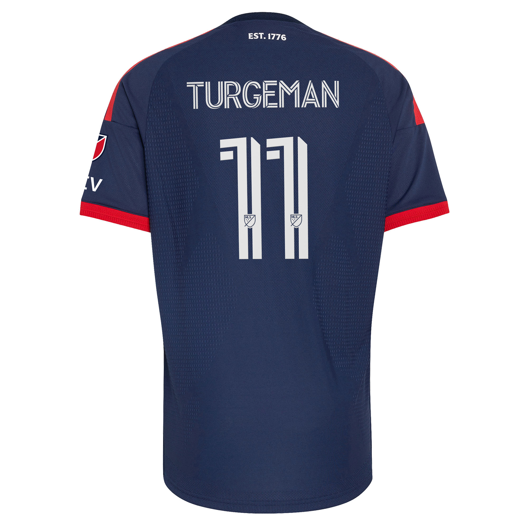 [SJH] Dor Turgeman New England Revolution 2026 Independence Day On-Field Authentic Patch Jersey - Blue