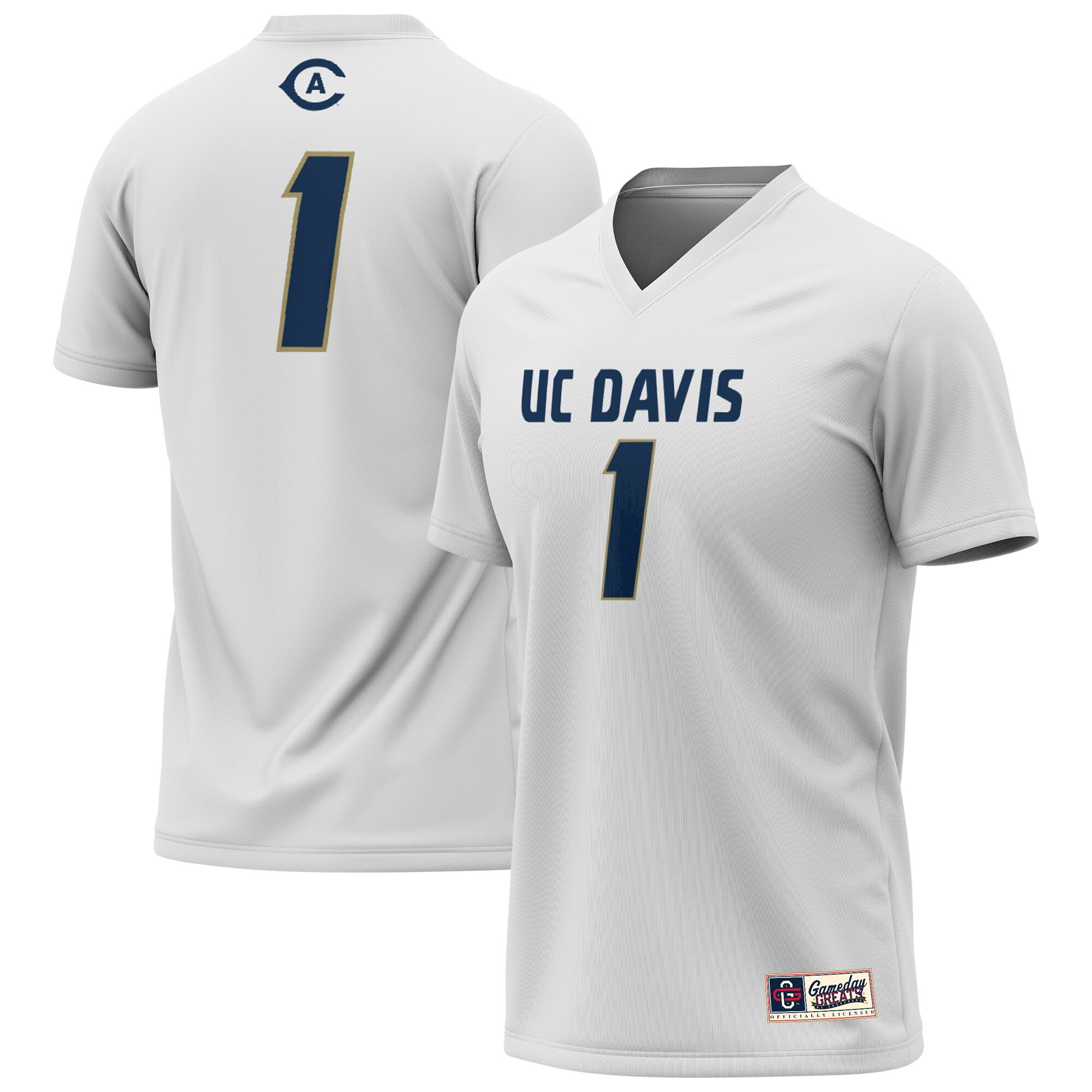 [DDG] UC Davis Aggies GameDay Greats Unisex Lightweight Collegiate Men's Lacrosse Fashion Jersey - White