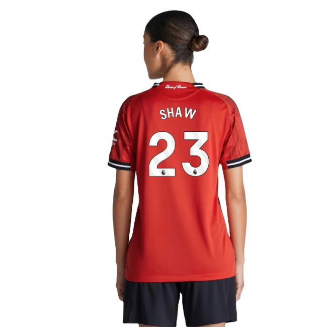 2025-20 Man Utd Official Home Football Kit Shaw #23 M Women S