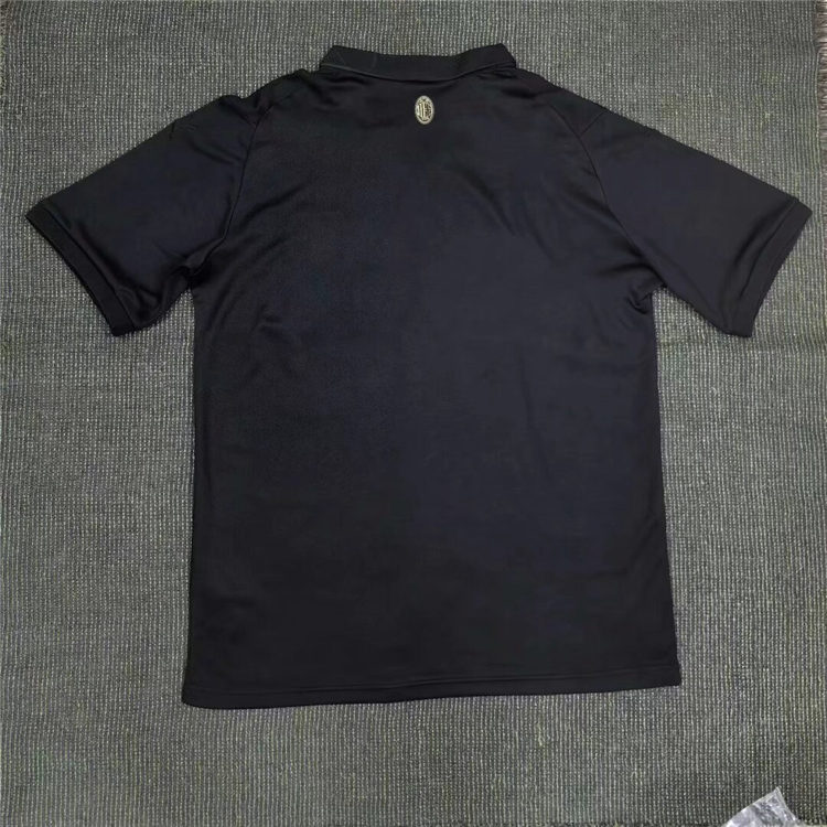 AC Milan 125th Anniversary Black Shirt - Short Sleeve - Official