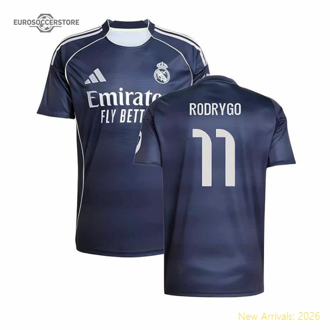 2025-2026 Real Madrid Away Jersey (rodrygo 11) - Fan Design