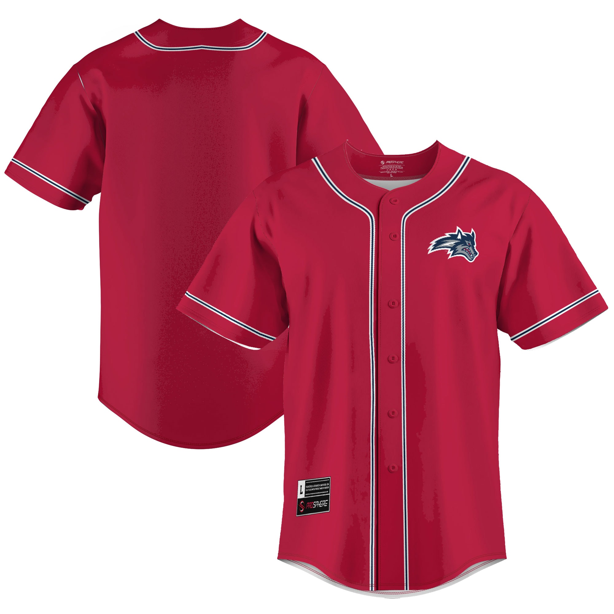 [NJP] Women's Stony Brook Seawolves GameDay Greats Lightweight Baseball Jersey - Red