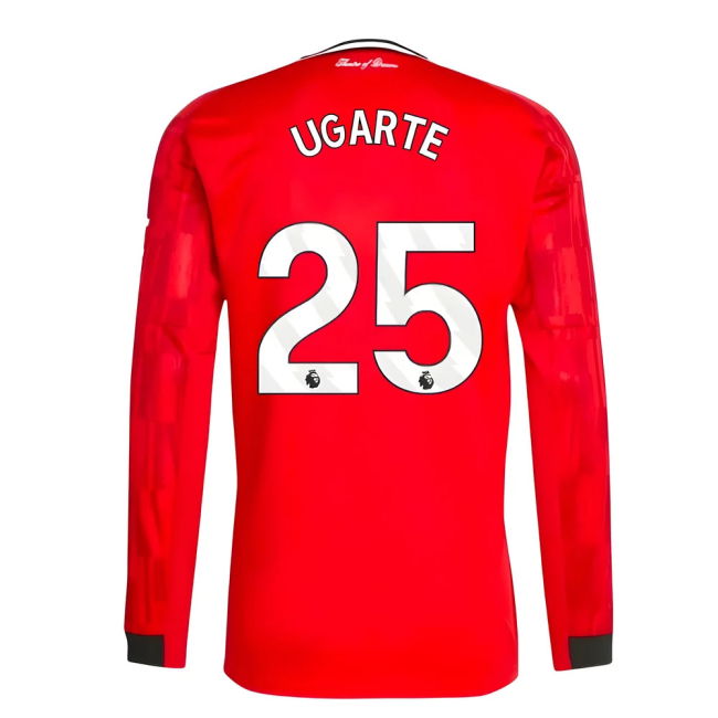 2025-2026 Man Utd Long Sleeve Home Jersey (Ugarte 25)