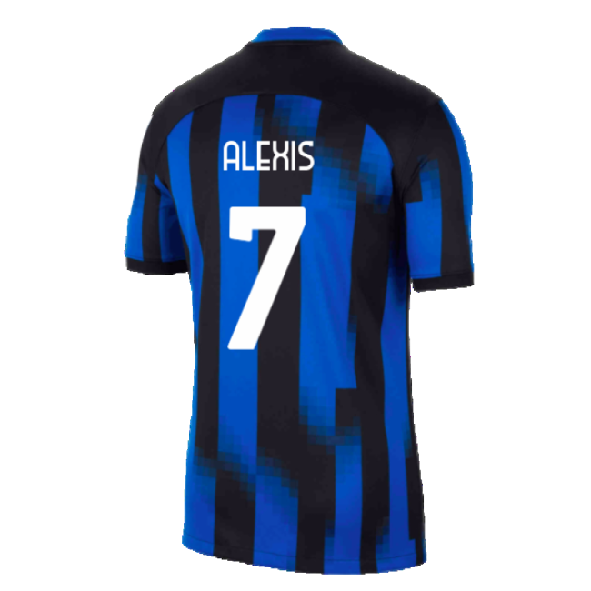 Updated Comfortable Inter Milan Home Team Kit (Alexis 7)