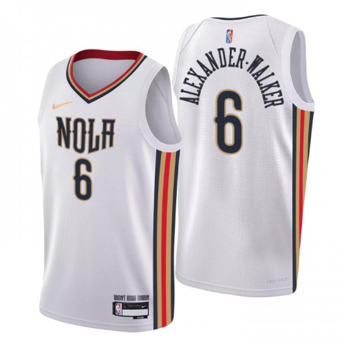 NOP White Nike O. Pelicans #6 NBA Jersey Basketball Jersey NBA Fan Apparel