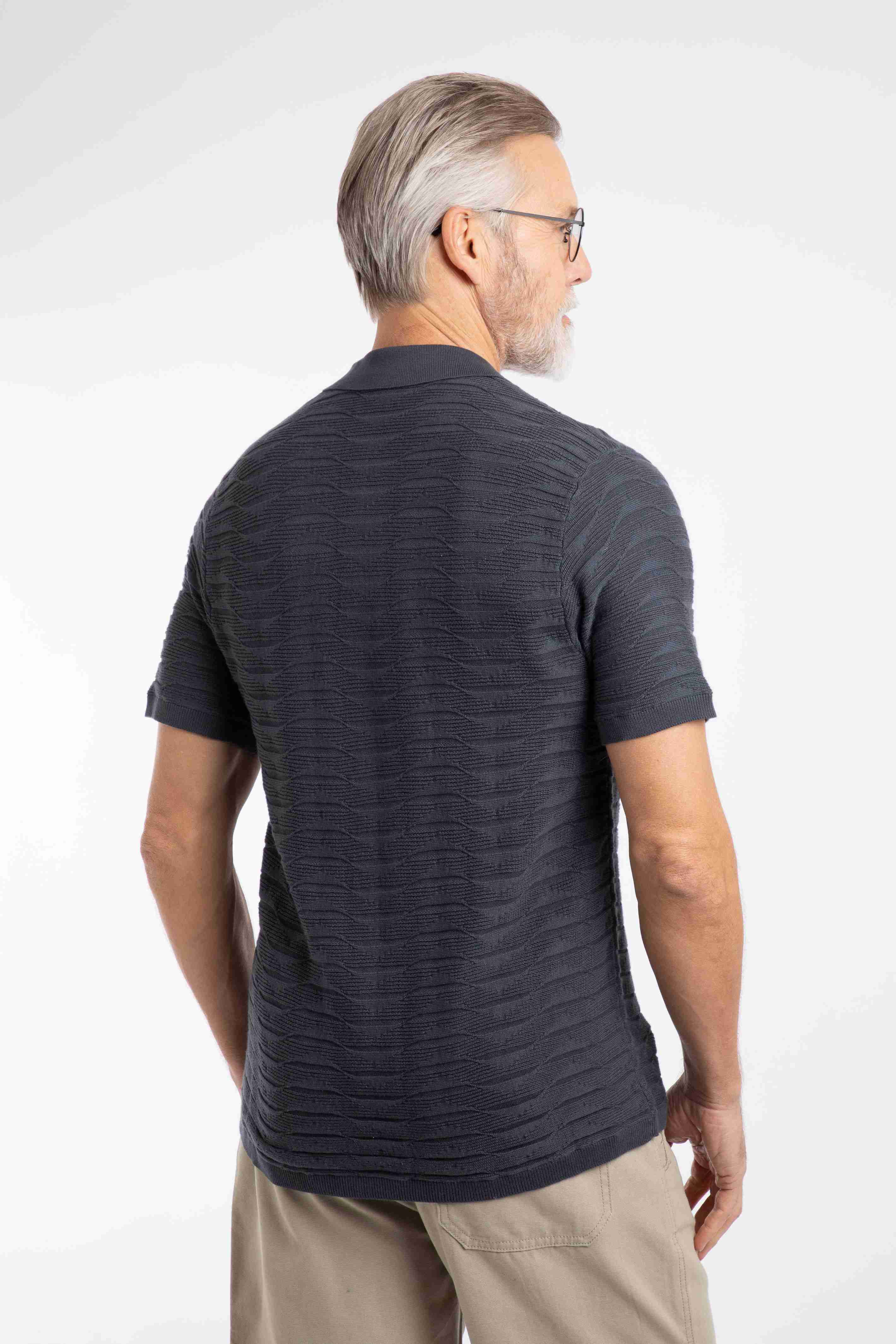 Tod Short Sleeve Knitted Shirt Navy
