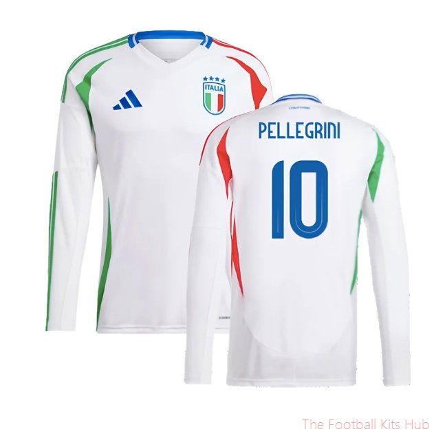 2024-2025 Italy Long Sleeve Away Shirt (PELLEGRINI 10)