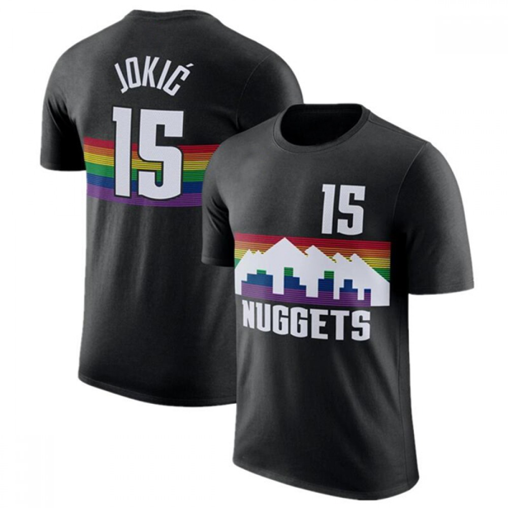 Durable Denver Nuggets Nikola Jokic15 Black Jersey - - Game Day Essential