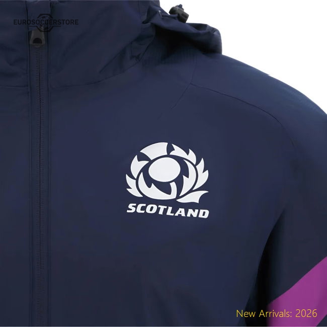 2025-2026 Scotland Rugby Rain Jacket (Navy) - Kids