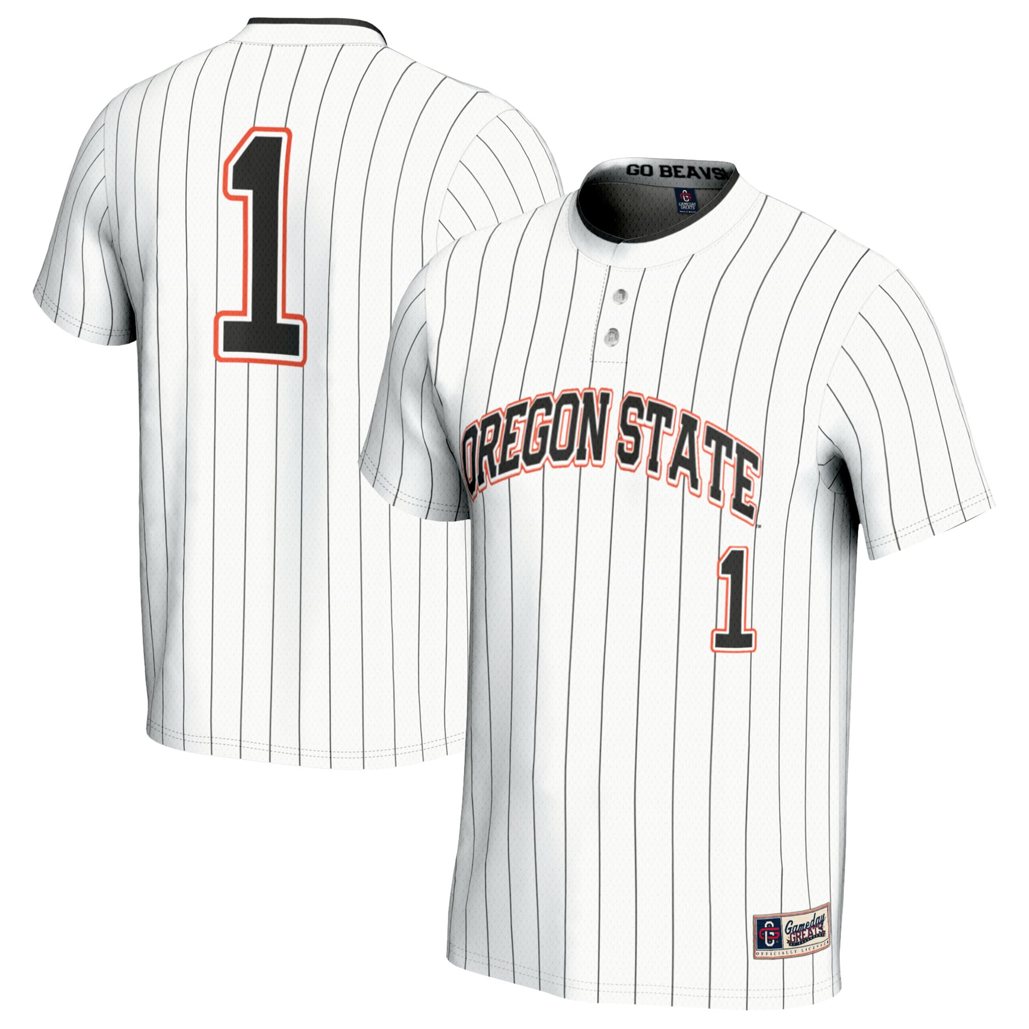 #1 Oregon State Beavers GameDay Greats Youth Softball Fashion Jersey - White