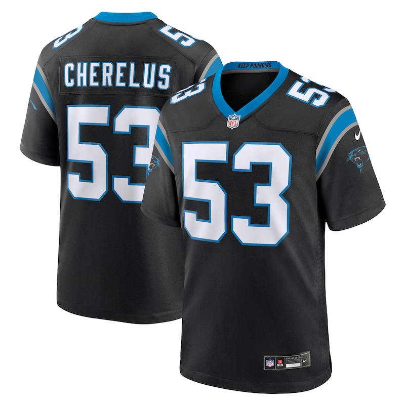 None Claudin Cherelus CAR Panthers Championship Pro-Level Jersey