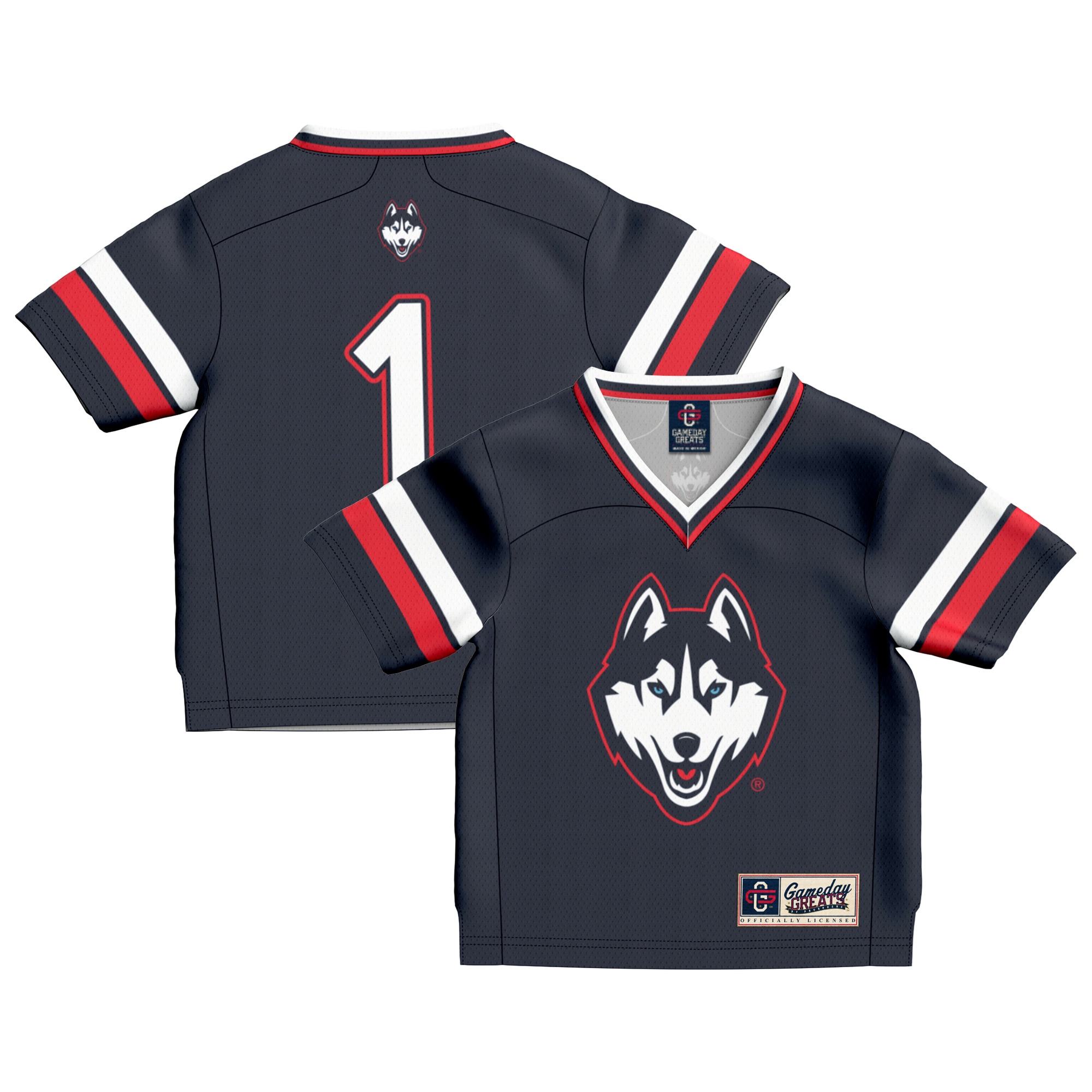 #1 UConn Huskies GameDay Greats Infant Lightweight Collegiate Football Fashion Jersey - Navy