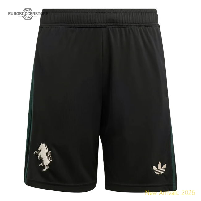 Fan-Favorite 2025-2026 Juventus Third Shorts (Black) - Kids