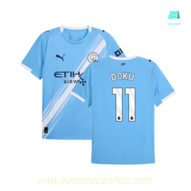 2025-2026 Man City Home Shirt (Doku 11)