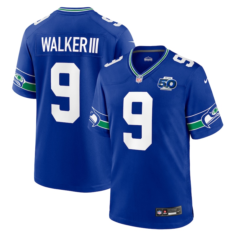 None Kenneth Walker III SEA Seahawks Sleek Genuine Jersey Game Day Wea