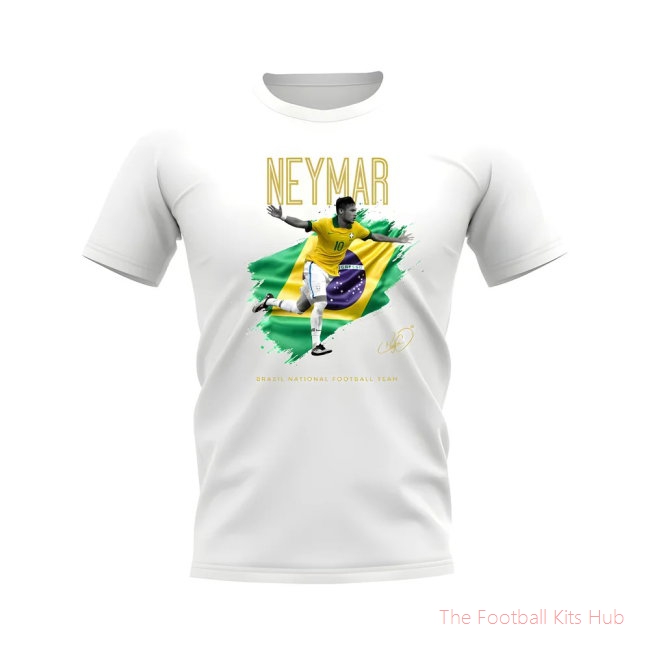 Neymar Brazil Celebration T-Shirt (White)